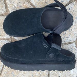 UGG Goldenstar Clogs in Black Suede